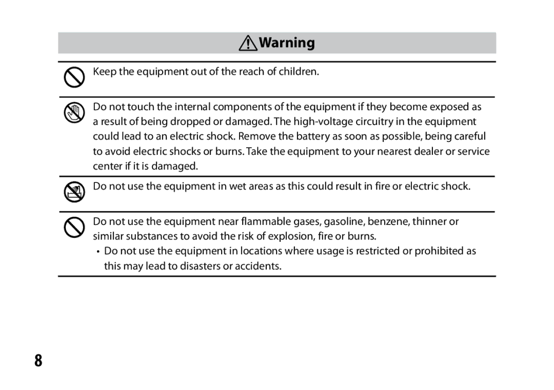 Ricoh A16 instruction manual  Warning 